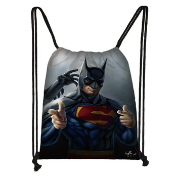 

Custom Batman Drawstring Bag Cute Daypack Kids Satchel Casual Backpack Teenager Storage Bag Women Men 32x38cm*20-06-07