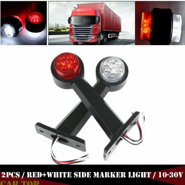 AOHEWEI 2PCS LED Anhänger Rückleuchten Lkw Bremse Hinten Seite Wasserdichte  Lampe Indicator Blinker für Lkw Caravan Van boot 12V - AliExpress