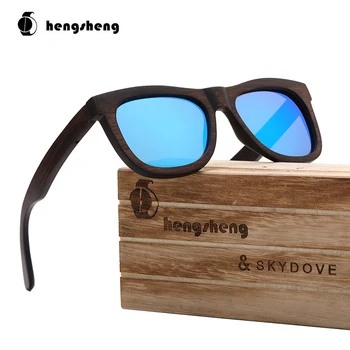 

SKYDOVE Square Sandal Real Wood Sunglasses Men Retro Octagon Sunglasses Mens
