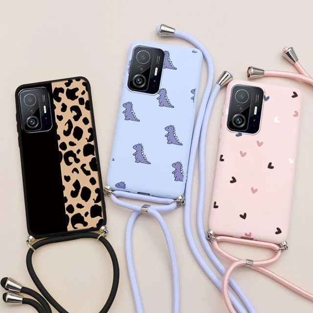 Crossbody Lanyard Plating Case For Xiaomi Redmi Note 10 9 8 11 Pro Plus 5g  8t Cord Strap Silicone Cover On Note10 Note11 S 11pro - AliExpress