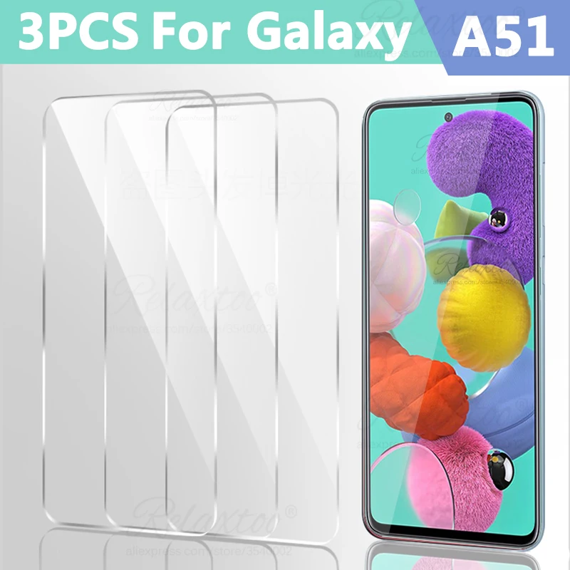 3 шт. 9H закаленное стекло для Samsung Galaxy A51 A71 защита экрана на galax A 51 71 A515F A715F
