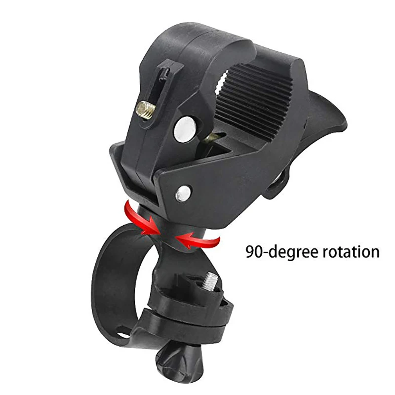 US FAST 90° Rotation Bicycle Mount Holder Bracket Flashlight Torch Clip Clamp