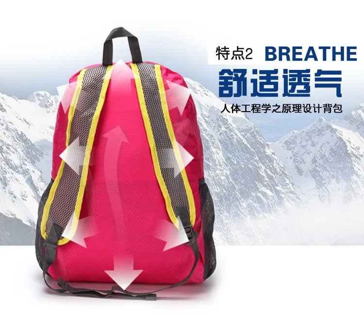 Ультра-легкая Портативная Складная Сумка повседневная спортивная сумка складной рюкзак для хранения путешествий складной водонепроницаемый рюкзак на плечо