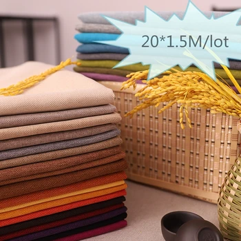 

Linen plain fabric sofa fabrics 50m/lot material for curtain sewing fabrics