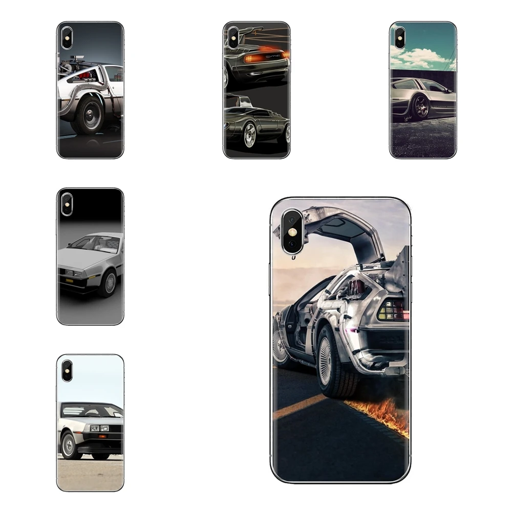 

For iPod Touch Apple iPhone 4 4S 5 5S SE 5C 6 6S 7 8 X XR XS Plus MAX Delorean wallpaper Soft Transparent Shell Covers