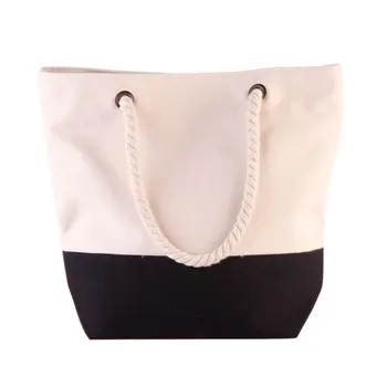 

FGGS-Fashion Simple Stitching Canvas Shoulder Bag Canvas Bag