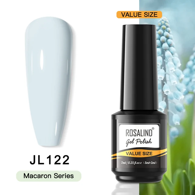 ROSALIND 7ml Gel Polish Semi Permanent Nails Gel Polish Soak Off UV LED Base Top Coat Vernis Nail Art Glitter Gel Varnish RAI-JL122