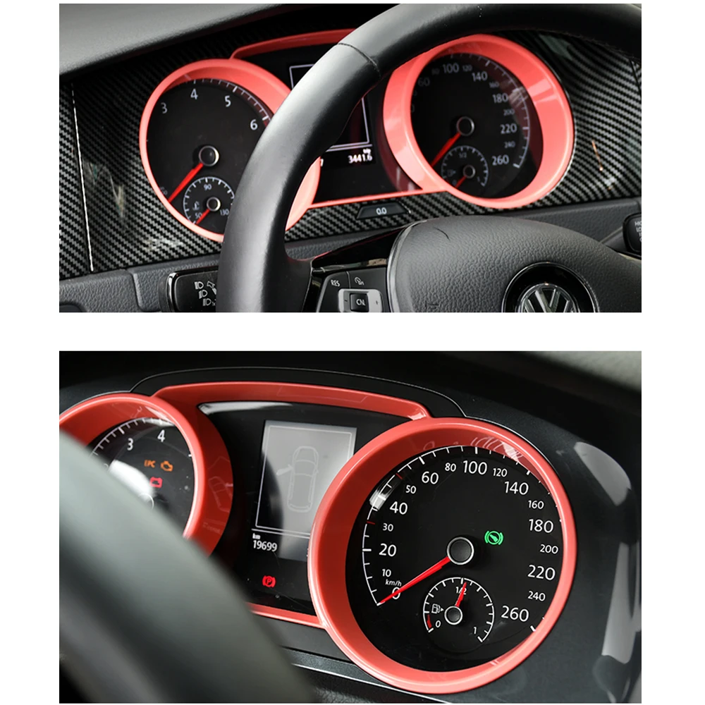 Car Interior Oil meter table Dashboard Speedometer Instrument Panel Cover Trim For VW Golf 7 MK7 7.5 GTI R GTD 2014-2018