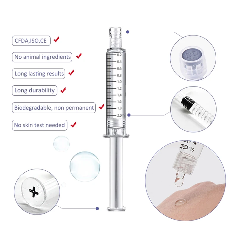 Инжекционный наполнитель, гиалуроновая кислота для подтяжки губ, подтяжка лица, подходит для гиалуроновой форсунки, ручка для инъекций