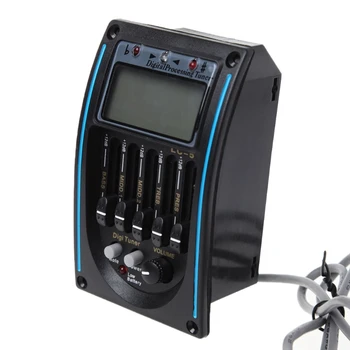 

1pcs LC 5 Band Pickup Tuner Acoustic Electric Guitar Bass Preamplifier EQ Equalizer