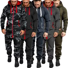 Мужская однотонная Повседневная Толстовка с капюшоном с принтом на молнии для осени и зимы, комбинезон с принтом размера плюс, топ, уличная одежда, pantalones hombre