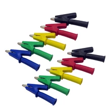 10 шт. мультиметр тестовые зонды зажимы челюстного типа «крокодил» для электрического теста для аккумуляторных клемм или зажимов