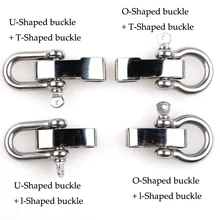 3 шт. Нержавеющая сталь Регулируемая u-образная и o-образная Якорная Скоба для спорта на открытом воздухе веревка для выживания Паракорд Браслет Пряжка аксессуар