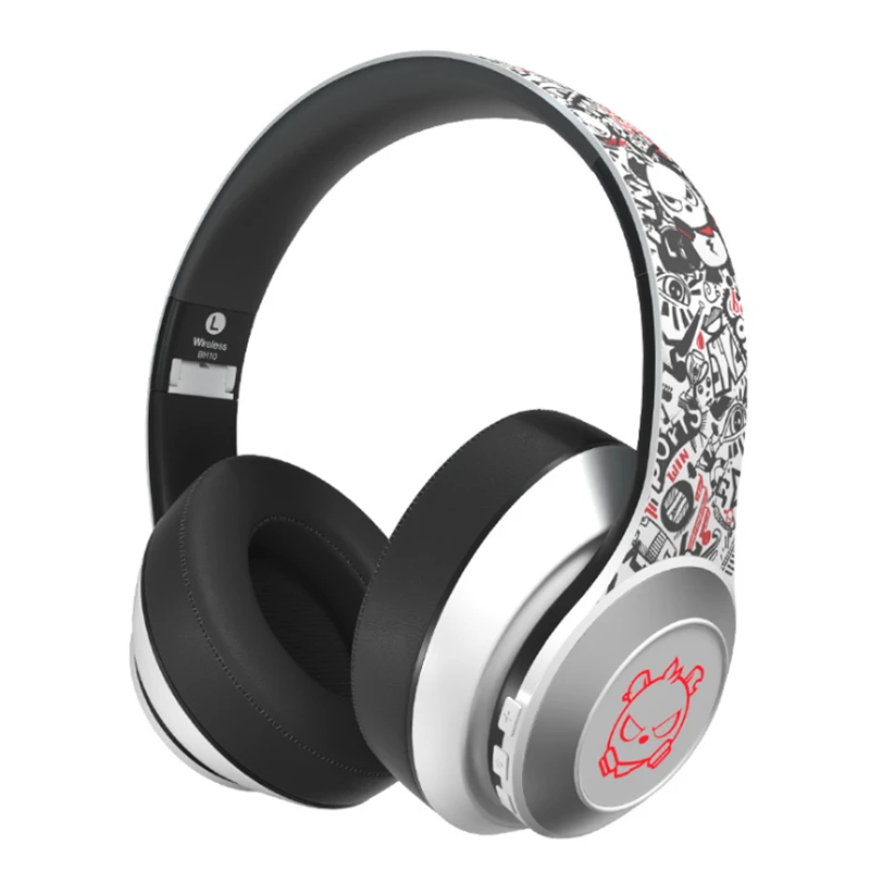 Wireless Bluetooth Headphones LED Luminous Earphone Head Mounted Foldable Deep Bass Sports Gaming Headsets For Mobile PC