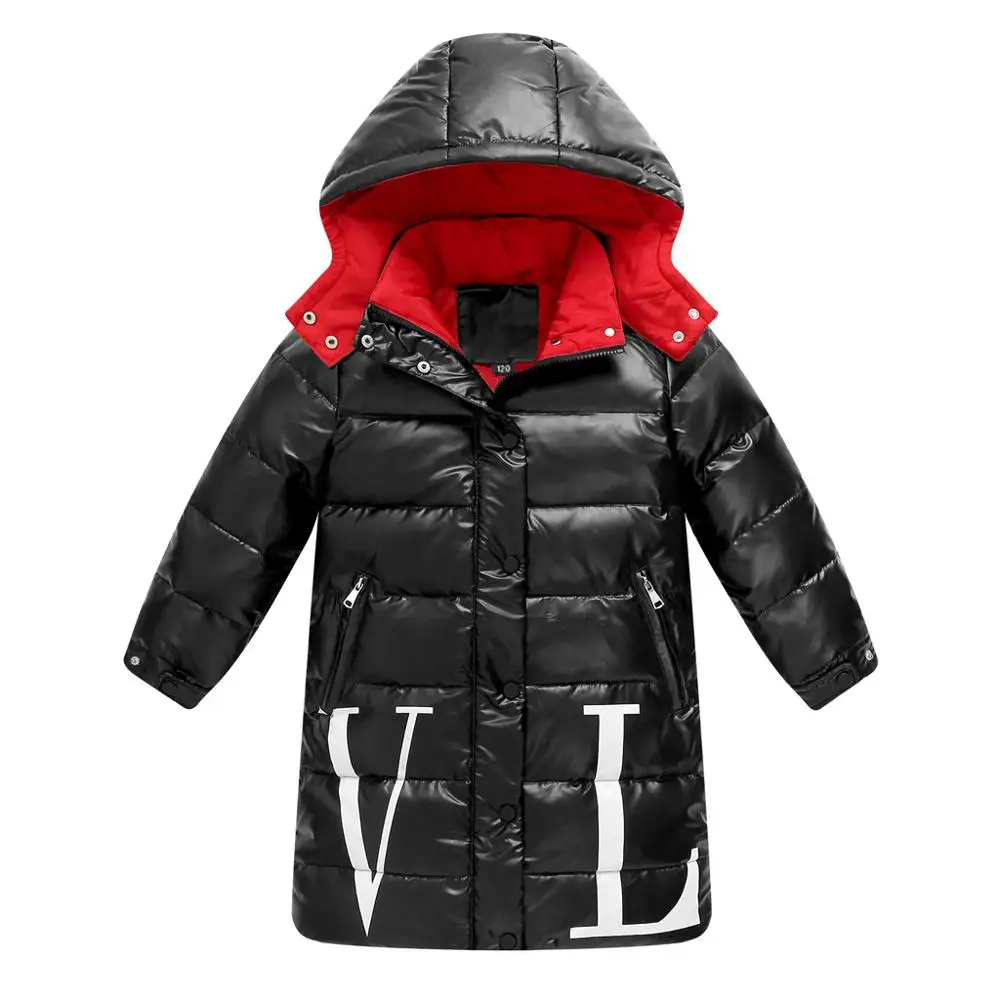 

Kids Girls Boys Autumn Winter Hooded Letter Waterproof Coat Down Jacket Colorful Overcoat SnowSuit Outwear With New Design