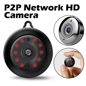 

Mini Security Wifi IP Camera HD Wide Angle Wireless Surveillance Camera with LED IR Night Vision and Video Motion Detection