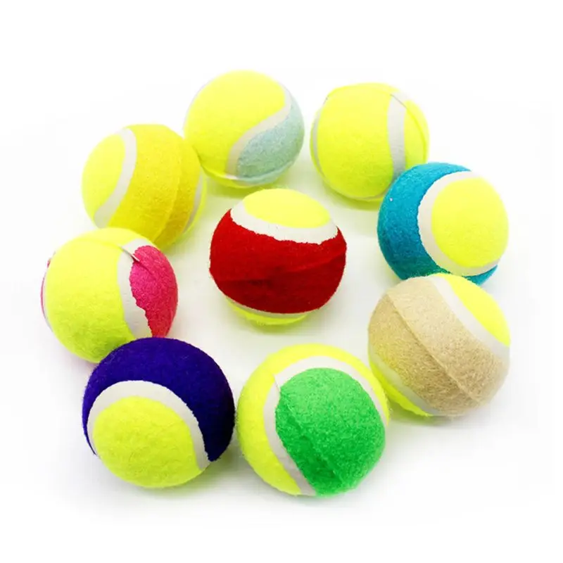 

16PCS Soft Rubber Squeaky Tennis Balls Toy Small Dogs Pets Chasing Training Toy