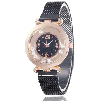 

Shopee selling fashion ins wind lazy magnetic buckle milan take lady Watch set auger bead wrist Watch