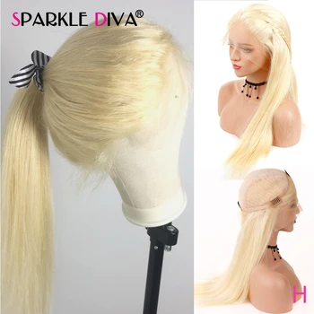 

613 Lace Front Wig For Black Women Honey Blonde Gluless Human Hair Lace Front Wig Pre Plucked HairLine Malaysian Straight Remy