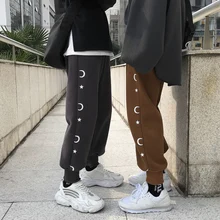 Плюс бархатные стеганые штаны мужские модные повседневные штаны с принтом для бега мужские спортивные штаны уличные свободные хип-хоп брюки с завязками