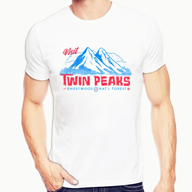 Мужская футболка в стиле Харадзюку Twin Peaks забавная с рисунком Уличная хип-хоп Homme