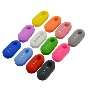 Keyforkess3 Bottoni di Vibrazione Pieghevole Chiave A Distanza Borsette Fob Del Silicone Copertura Della Cassa Chiave Per Fiat 500 Ducato Punto Pando Chiave protezione - YIQIXIN 3 Bottoni di Vibrazione Pieghevole Chiave A Distanza Borsette Fob Del Silicone Copertura Della