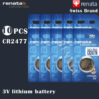 

10pcs/lot Original renata lithium Battery CR2477N CR2477 2477 3V For Watch brake light instrumentation car key Button Battery