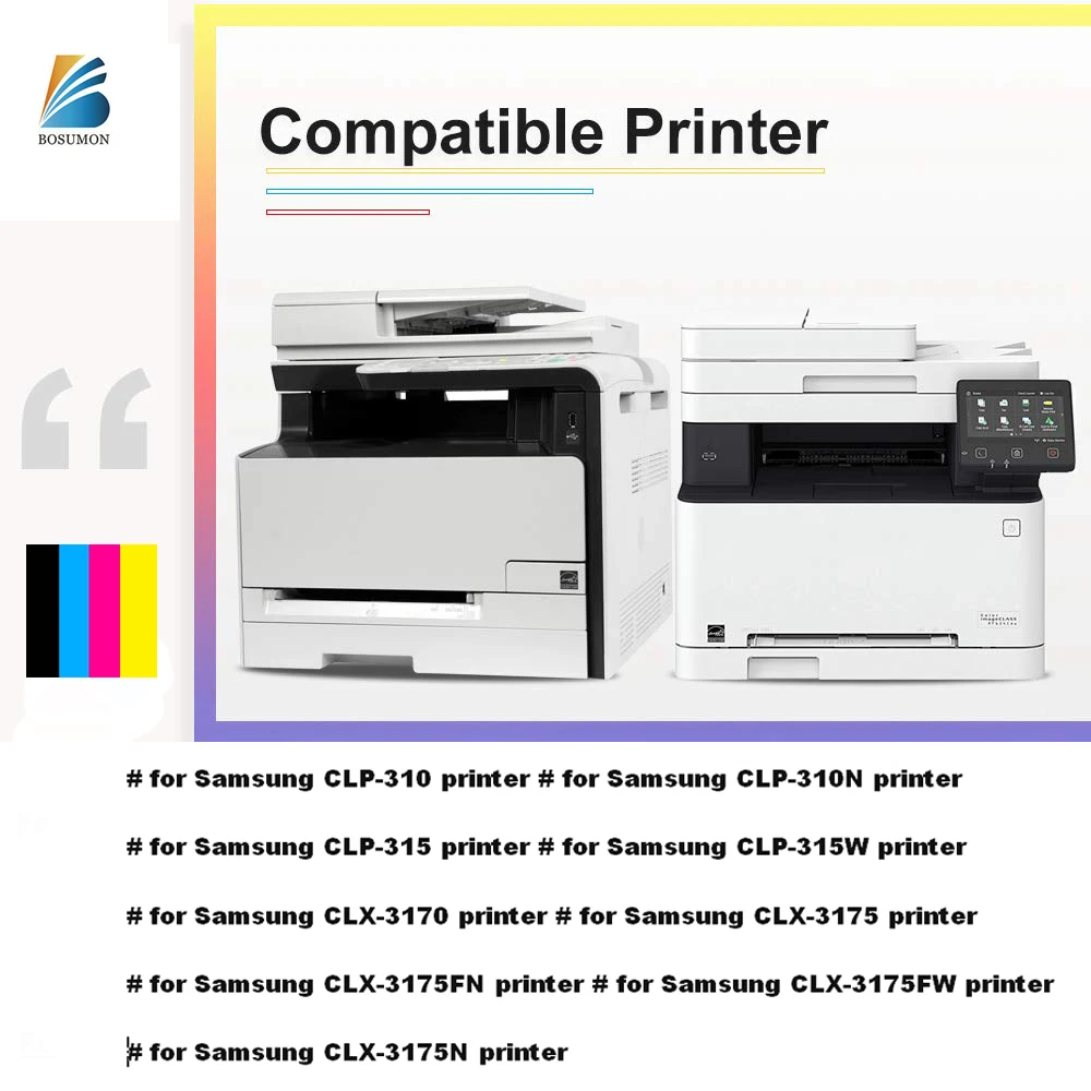 Bosumon тонер картриджи для Samsung CLT409S CLT K409S C409S M409S Y409S CLP 315 310N 315W 310|Картриджи с тонером|