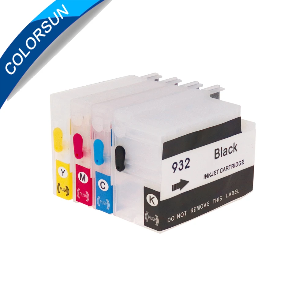 Colorsun для HP 932 XL 933 многоразовые чернильные картриджи Officejet 6100 6600 6700 7110 7610 7612 7510 с
