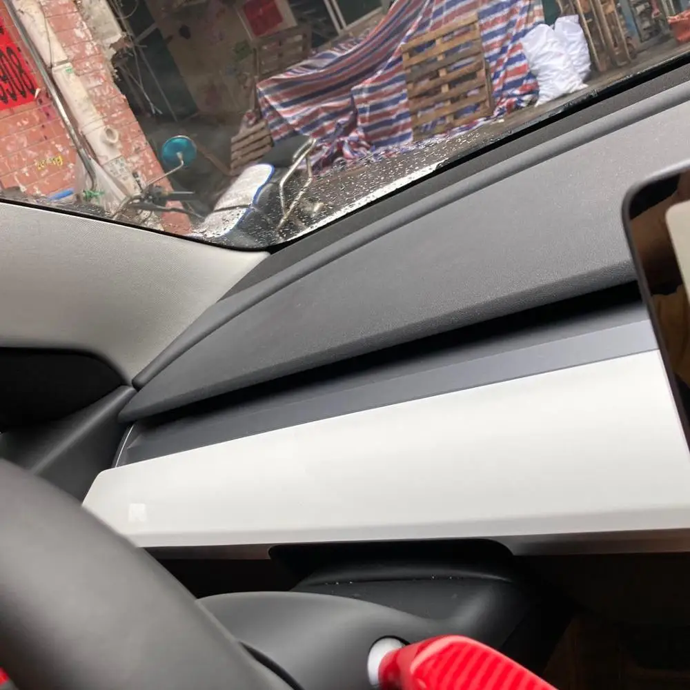 Subject жемчужно белые декоративные аксессуары для Tesla Model 3 Центральная панель