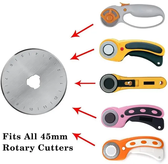 45mm Rotary Cutter Blades,rotary Blades Fits Fiskars,olfa,martelli,  Dremel,truecut Rotary Blades Replacement,sharp And Durable - Cutting -  AliExpress