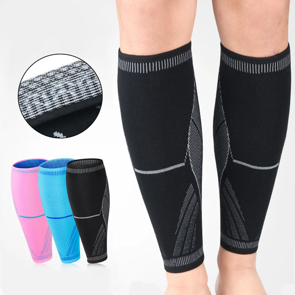 Sports Leg Calf Support Knee padding Stretch Sleeve Compression Socks Running * 