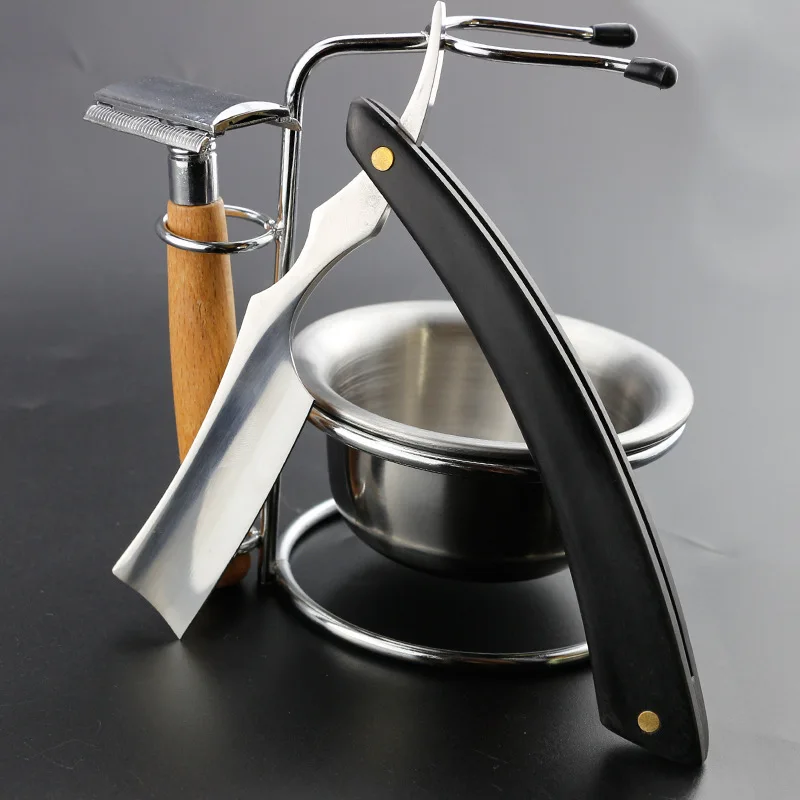 Haircut Vintage Razor Manual Razor Knife Home Shaving Knife Razor Hairdressing Knife Holder Changeable Blade G1111 4