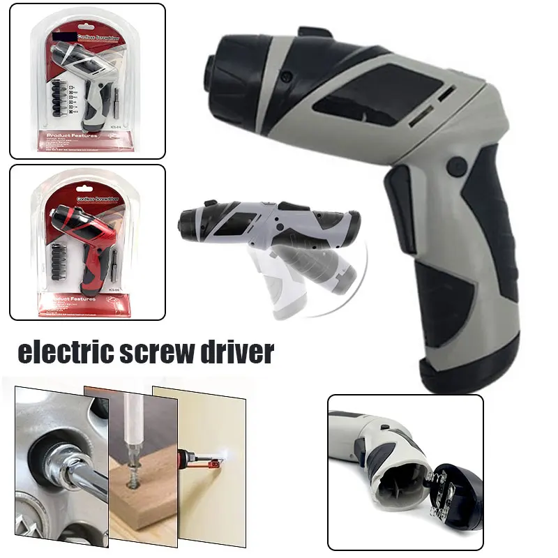 Durable Electric Drill Driver 6V 2 Color ABS 180 Rpm Cutting Grinding Screwdriver Power Tools LED Polishing