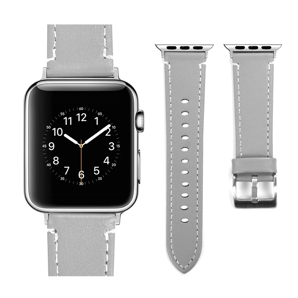 Joyozy часы аксессуары кожаный ремешок для apple Watch 4/3/2/1 сменный ремешок для apple watch, ремешок 38 мм/40 мм/42 мм/44 мм