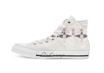 

Humming bird and Iris breathable Casual High Top lace-up Canvas shoes sneakers Drop shipping