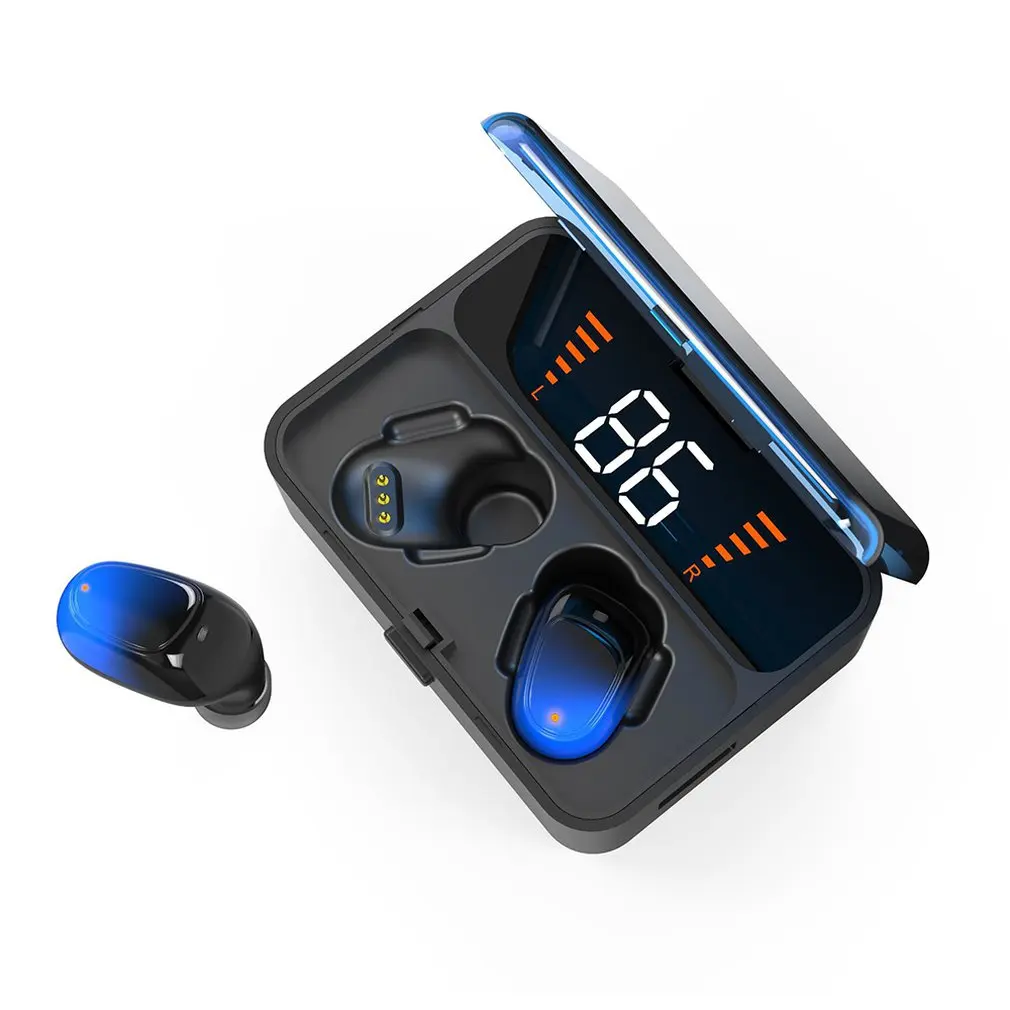 Es01 Bluetooth гарнитура 5,0 бинауральные Tws с цифровым дисплеем три мощности беспроводная гарнитура цифровой дисплей стерео