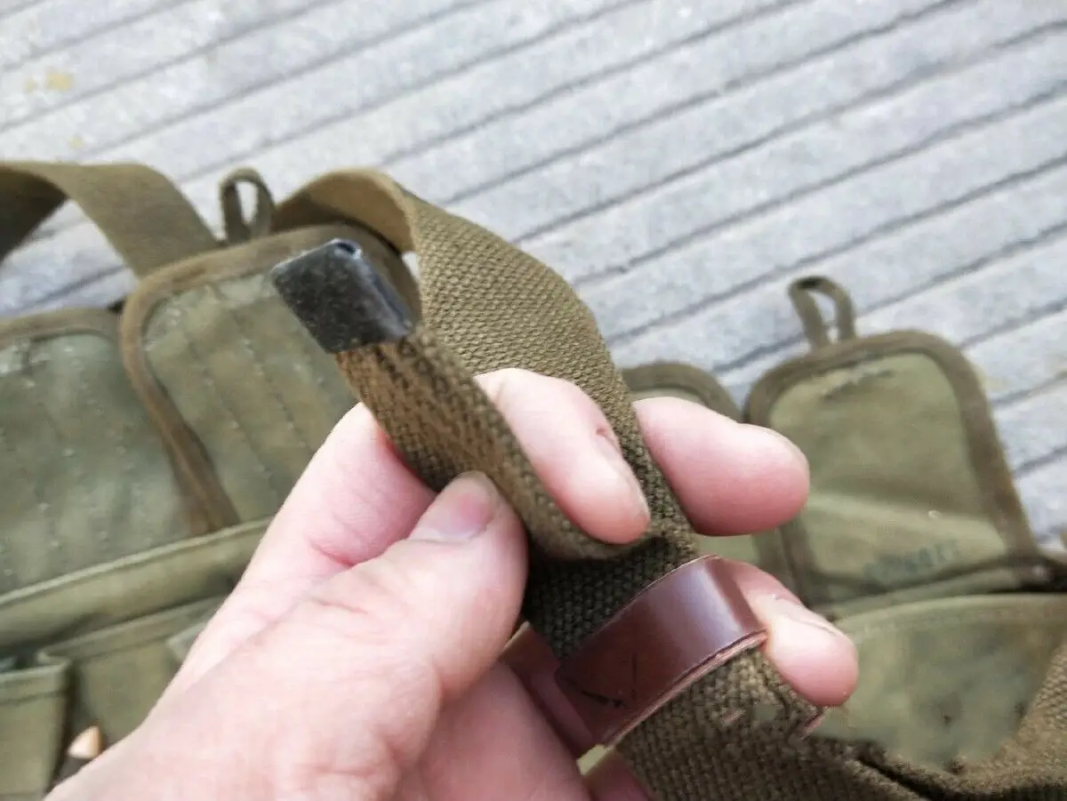 tomwang2012.GENUINE ORIGINAL Vietnam War Chinese Army Type 56AK Chest Rig Ammo Pouch Bag