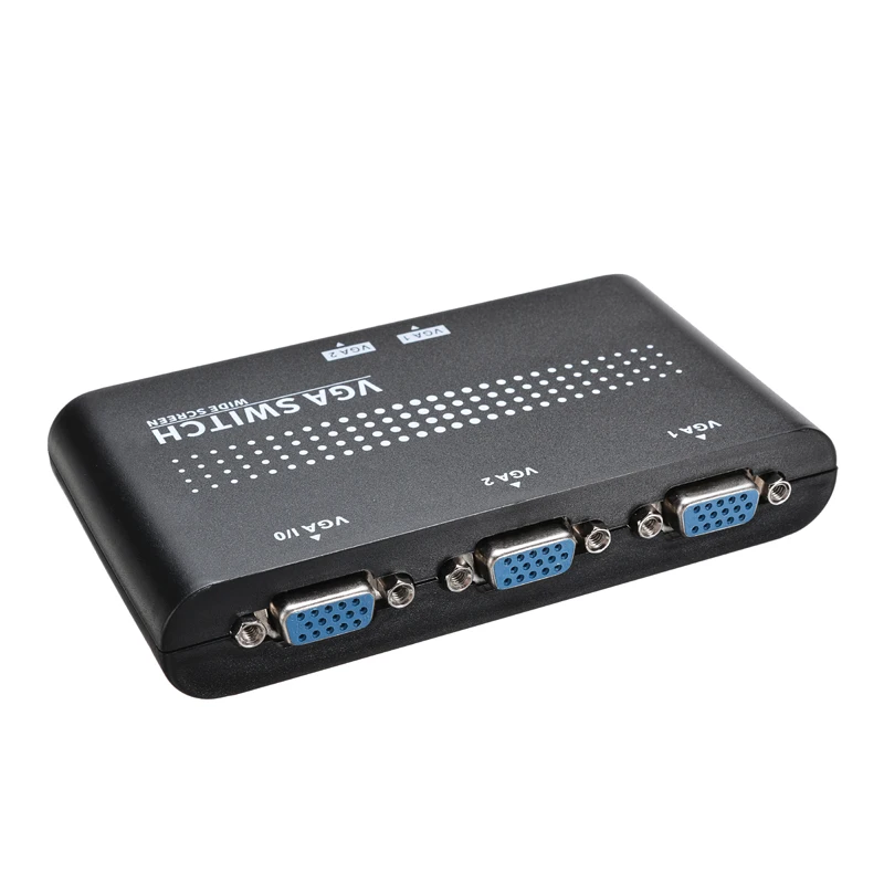 Mini 2 In 1 Out VGA Selector Box Multiple Inputs VGA/SVGA Manual Sharing Switch Switcher For LCD PC | Электроника