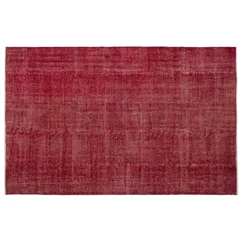 

Handmade Red Vintage Overdyed Turkish Area Rug 205x315 Cm-6'9''X10'4''