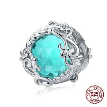 

womak Secret Garden Crystal Glass Beads fit Original Pandora Charm Bracelet 925 Sterling Silver for Women Fashion Jewelry DIY