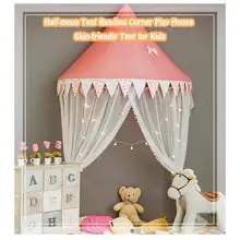 Half-moon палатка для чтения Угловые домашние детские игрушки для девочек Декор для комнаты кожный тент для детей детская кроватка