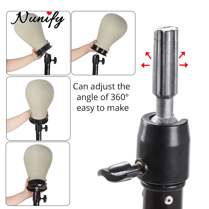 Nunify подставка для парика с головой 21 "/22"/23 "/24"/25 "холст Манекен головы от