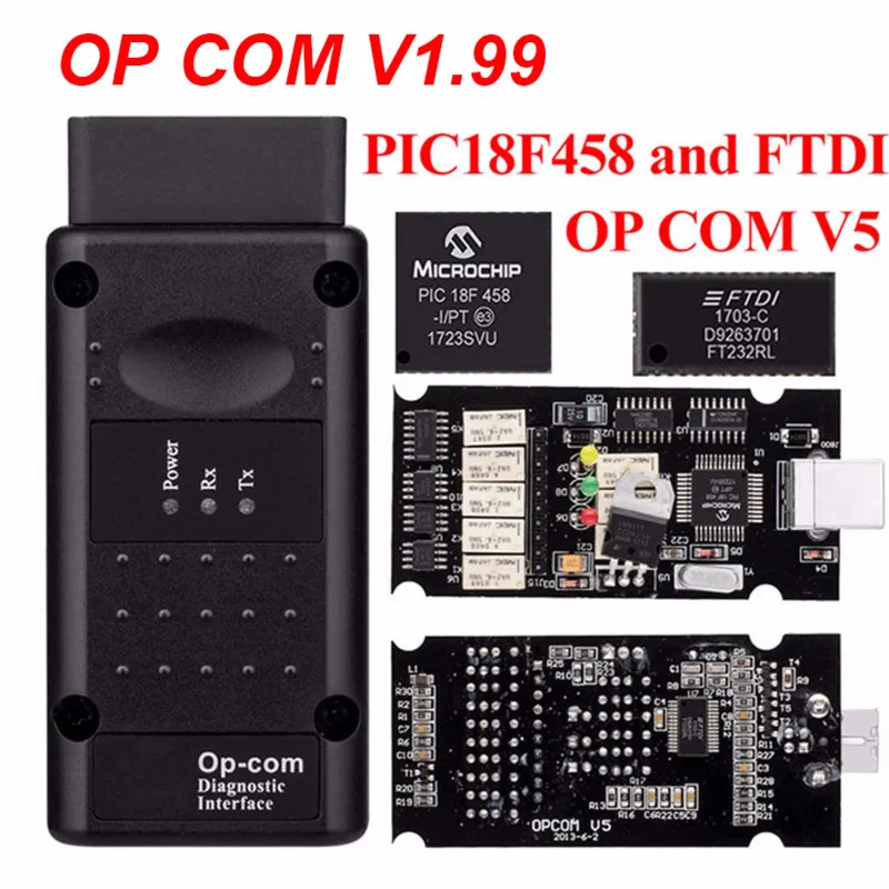 OP COM opcom V1.99 с реальным PIC18F458 FTDI op com OBD2 Авто диагностический инструмент для Opel GM OPCOM