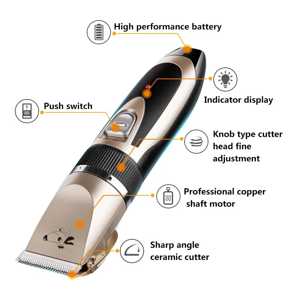 Машинка для стрижки собак перезаряжаемый триммер для собак Профессиональные Косметические Инструменты Набор расчесок ножницы инструмент для ухода за домашними животными