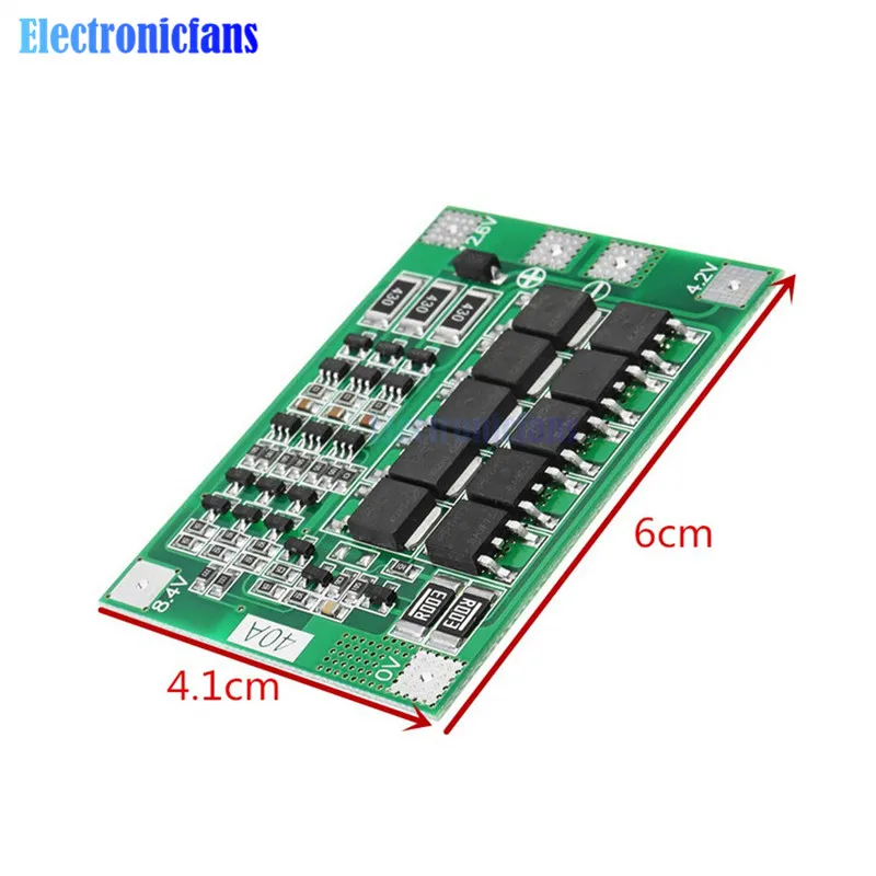 3S 40A литий-ионная батарея зарядное устройство Lipo ячеечный модуль PCB плата защиты BMS для сверлильного двигателя 12,6 в с балансом