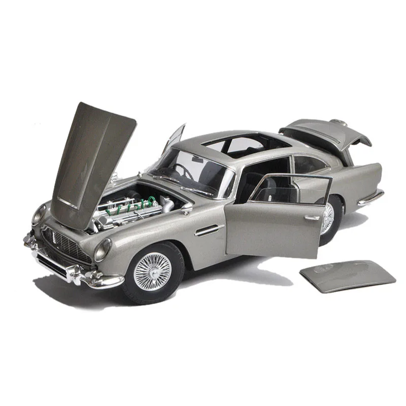 1:18 масштабная модель полученная литьем под давлением сплав Aston Martin DB5 моделирование модель машины коллекция металлических инструментов автомобиля 007 вентиляторы игрушки подарки