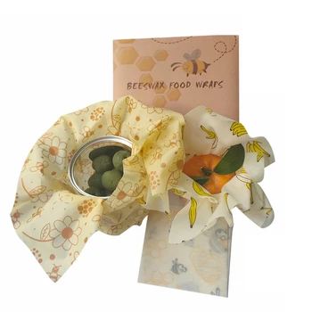 

Reusable Beeswax Wrap Food Fresh Bag Stretch Lid Cover Eco friendly kitchen wraps Washable Organic food storage Wrappers