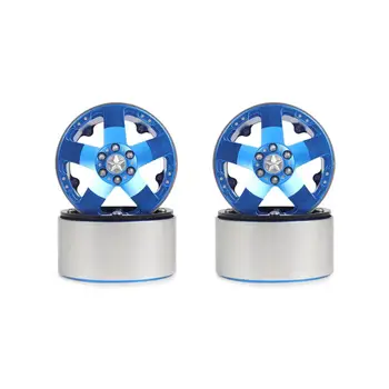 

HobbyLane 4Pcs Aluminum Alloy 202 Wheels Rims for 1/10 RC Crawler Axial SCX10 SCX10 II 90046 Traxxas TRX4 D90
