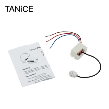 

TANiCE 6m Detection Range 360 Degree Recessed PIR Ceiling Occupancy Motion Sensor Detector Light Switch PIR Sensor Detector